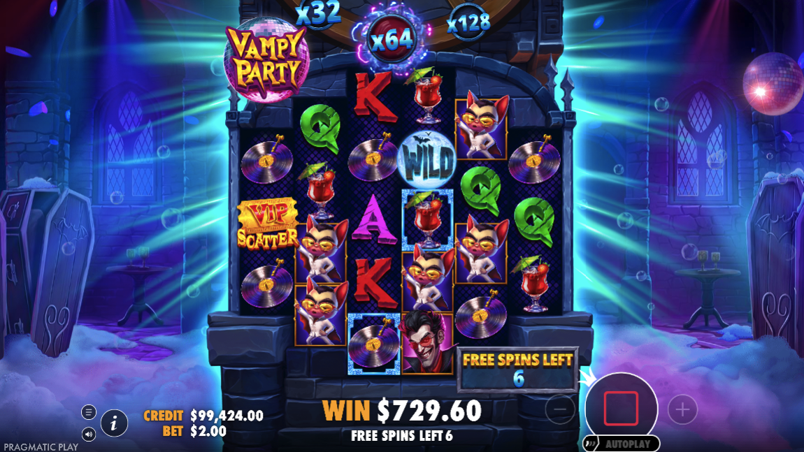 Vampy Party slot at Gamdom